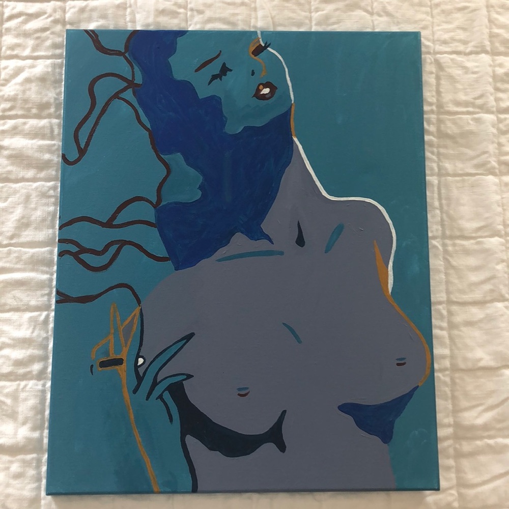 Smoking Woman Painting